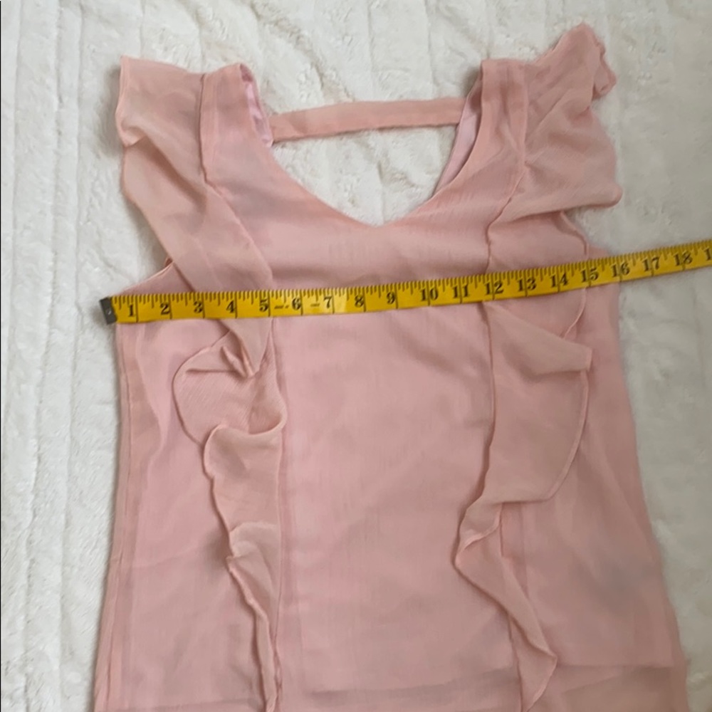 BCX Women’s Pink Side Ruffle Top - Picture 8 of 8